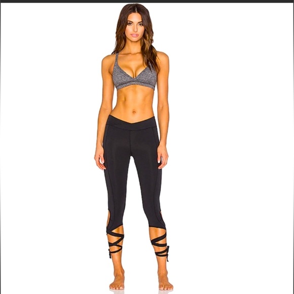 Free People Pants - FREE PEOPLE MOVEMENT TURNOUT TIE LEGGINGS NWT SUPER CUTE BLACK WORKOUT/LEGGINGS